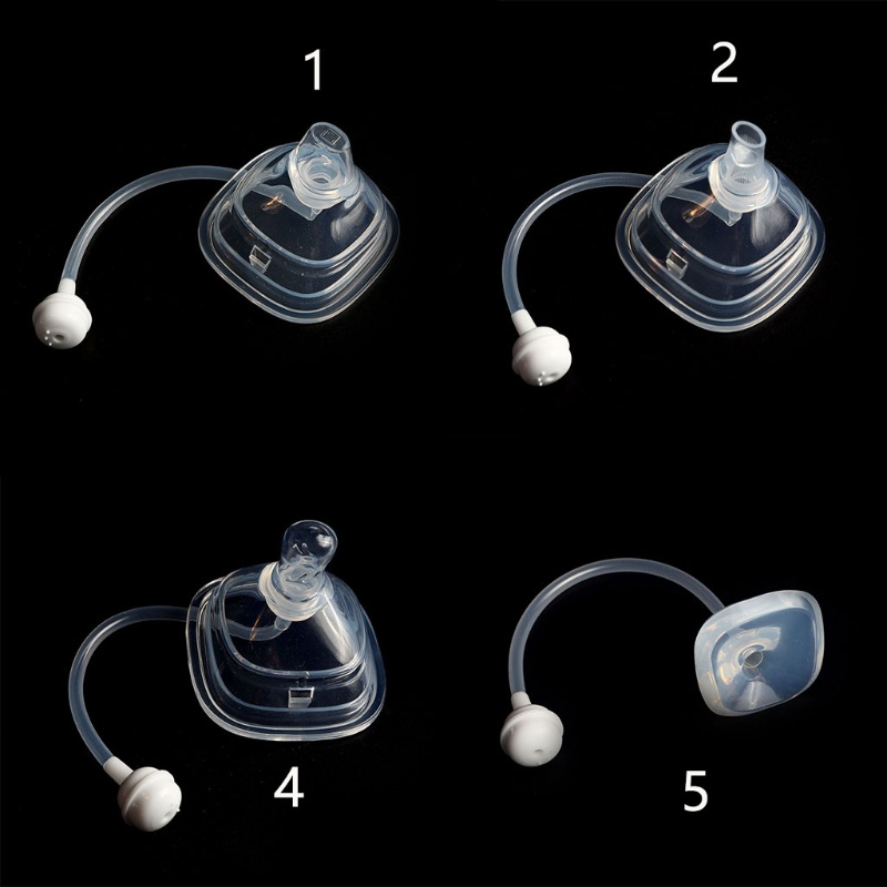 Bình Sữa Silicone Bản Rộng Chống Đầy Hơi Có Ống Hút Trọng Lượng Thay Thế Cho Bé