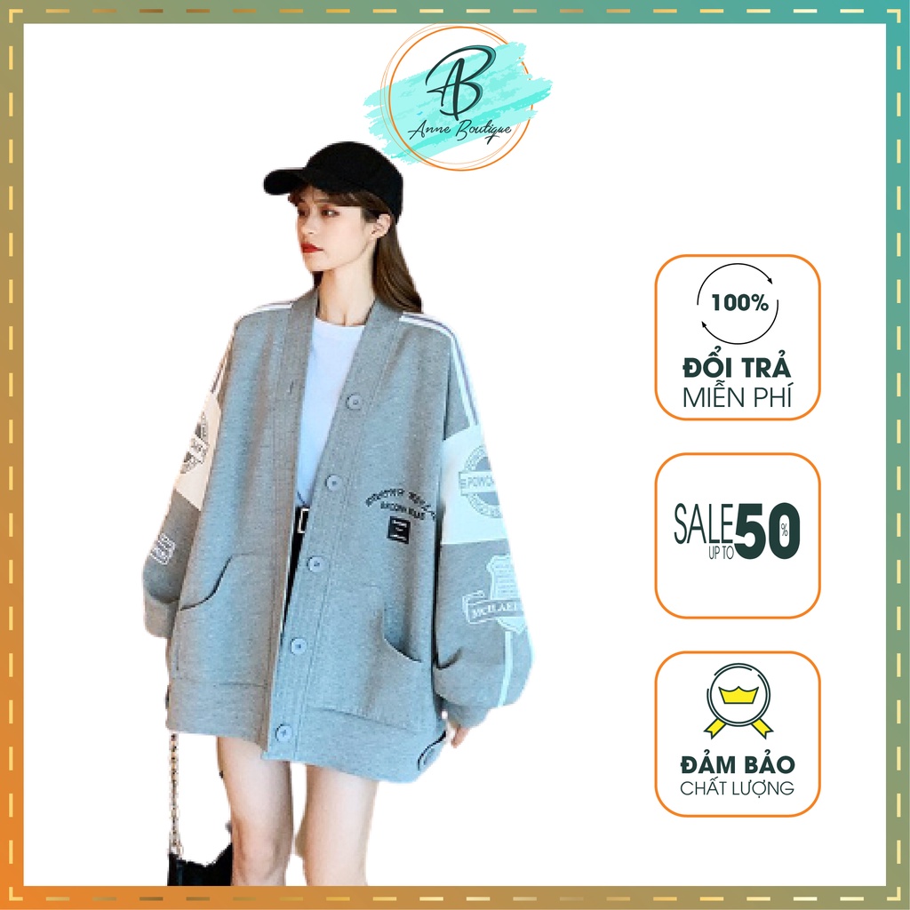 [Có Ảnh Thật Kèm Quà Tặng] Áo Cardigan In Chữ Brcon Phong Cách Hàn Quốc Hot Trend Anne Boutique Mã 618