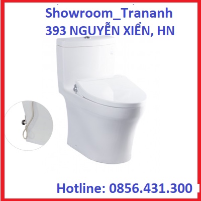 BỒN CẦU TOTO MS889D KẾT HỢP NẮP ĐIỆN TỬ/ NẮP RỬA CƠ, BỆT TOTO 1 Khối Két Liền, Công Nghệ Xả Tornado, 2 nút nhấn.