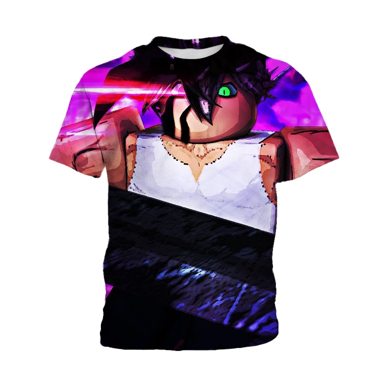 Áo Thun Tay Ngắn In Hình Roblox Thời Trang Cho Bé Trai