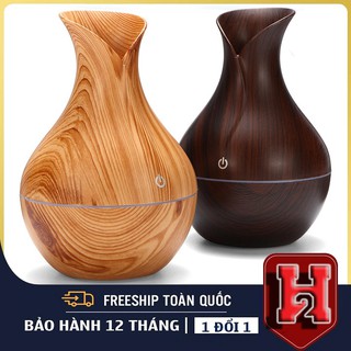 Máy khuếch tán tinh dầu vân gỗ hình tulip