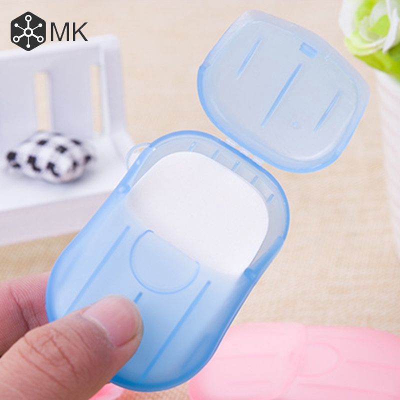 Hộp 20 miếng xà phòng giấy khử trùng nhỏ gọn tiện lợi du lịch | BigBuy360 - bigbuy360.vn