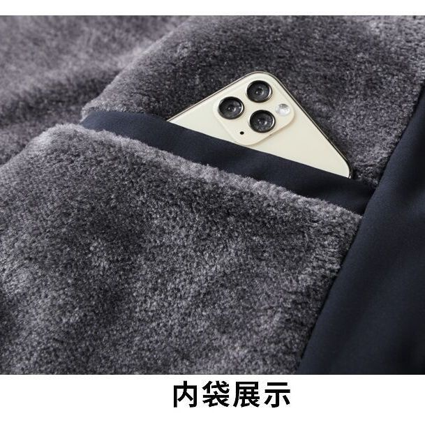 Áo Khoác Mùa Đông Lót Nhung Ấm Áp Hợp Thời Trang Cho Nam Trung Niên / 40-2022 plus