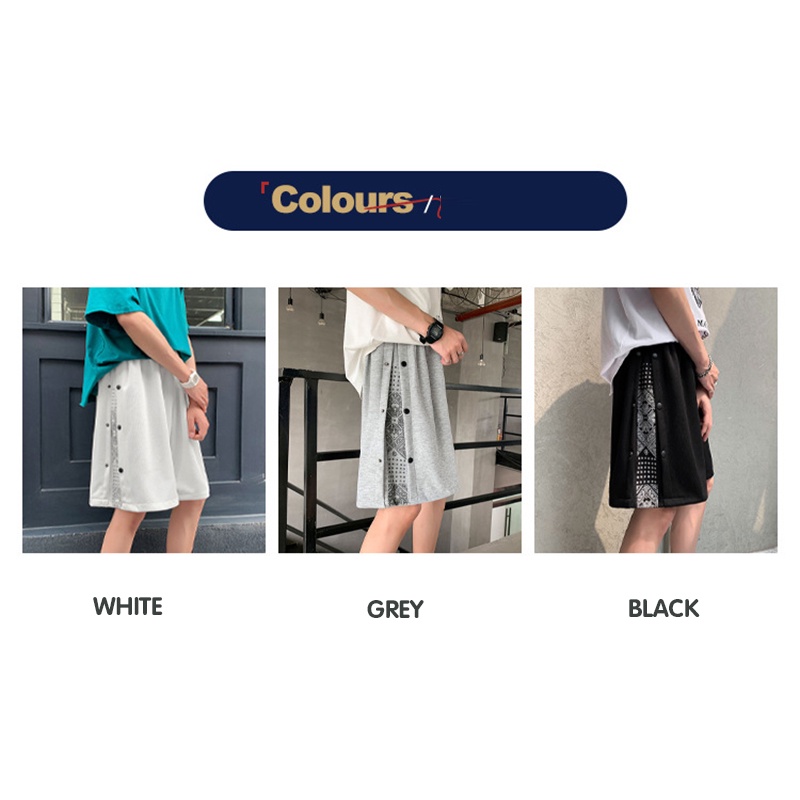 Quần short AOKANG thể thao chơi bóng rổ chất liệu cotton dáng rộng cài nút thời trang cho nam