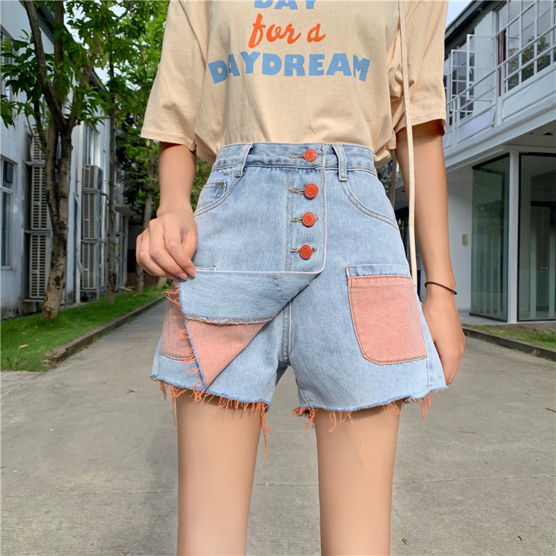 Quần Shorts Jeans Giả Váy