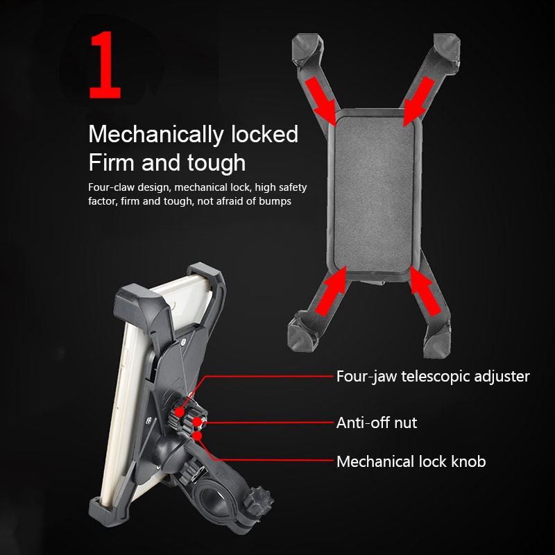 [ff86]Electric Scooter Mobile Phone Bracket Universal Mobile Phone Navigation Bracket Riding Equipment
