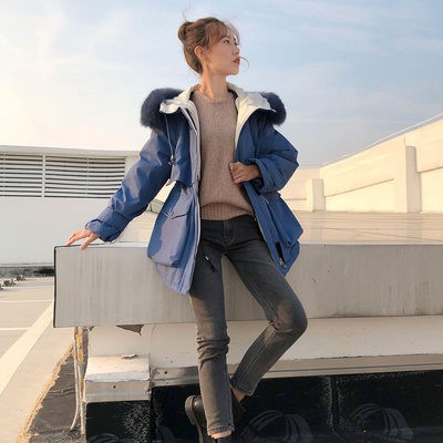 Áo khoác lông dài nữ mẫu mới mùa đông 2020 Áo khoác dày cổ Áo len dài ngắn mẫu nhỏ