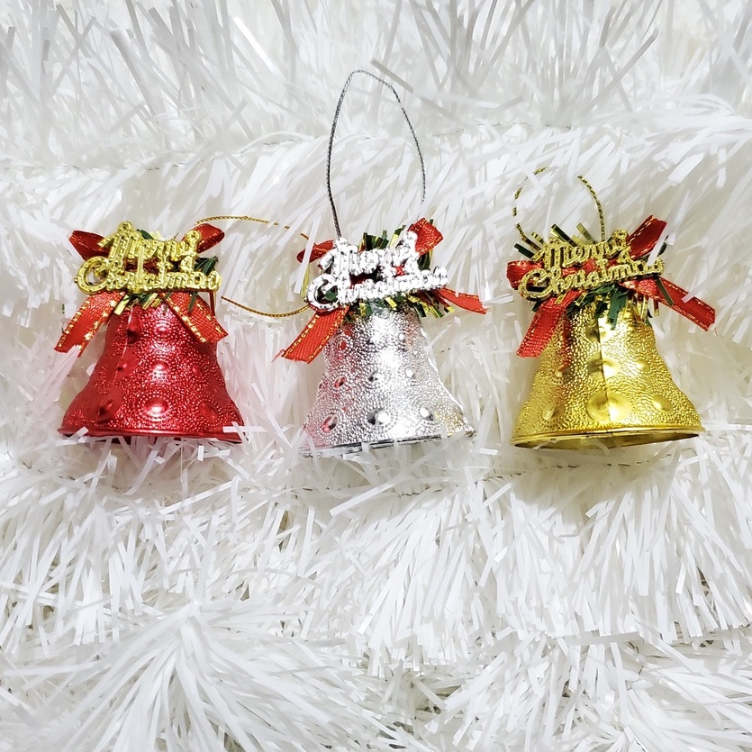 Set 4 chuông rời CC14 trang trí noel giáng sinh trang trí cây thông