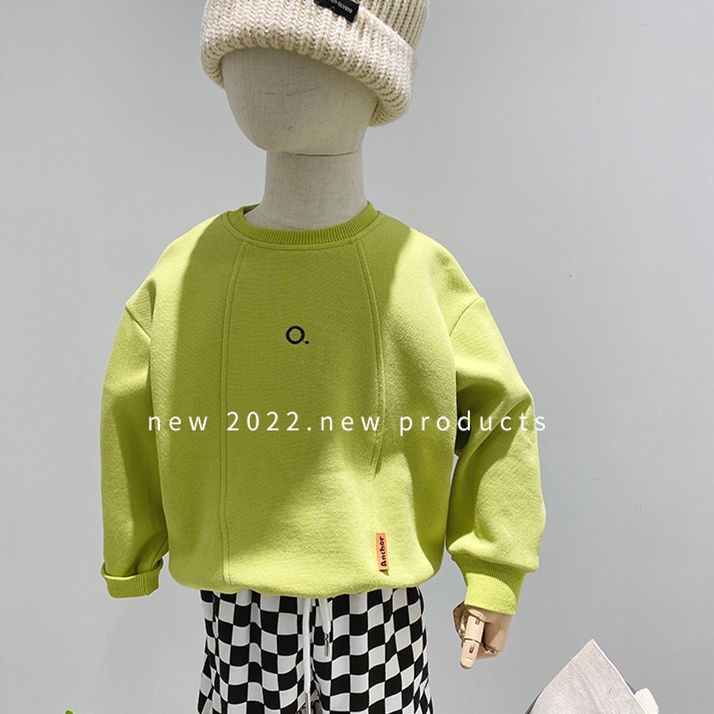 Áo Sweater Dệt Kim Cổ Tròn Đơn Giản Thời Trang Xuân Thu Dành Cho Bé Trai Và Bé Gái