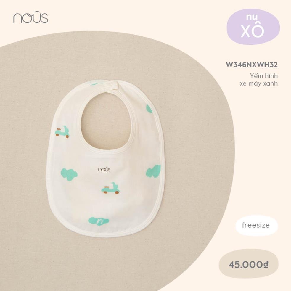 Phụ Kiện Yếm Cao cấp Nous Chất Liệu Nu Xô Mềm Từ 0-6M