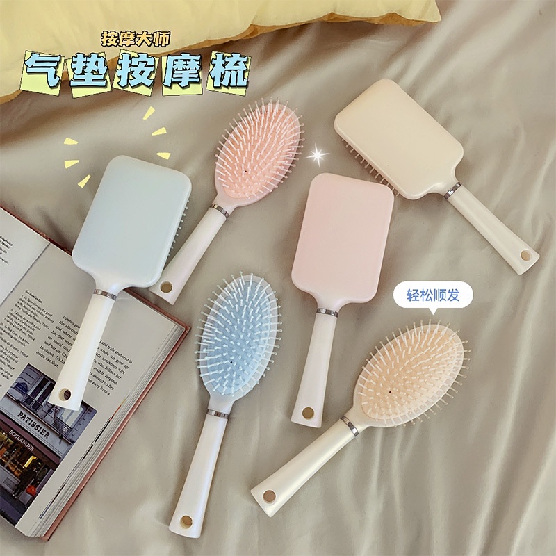 Lược Chải Tóc Túi Khí Mát Xa Da Đầu Chống Tĩnh Điện Màu Sắc Phiên Bản Hàn Quốc