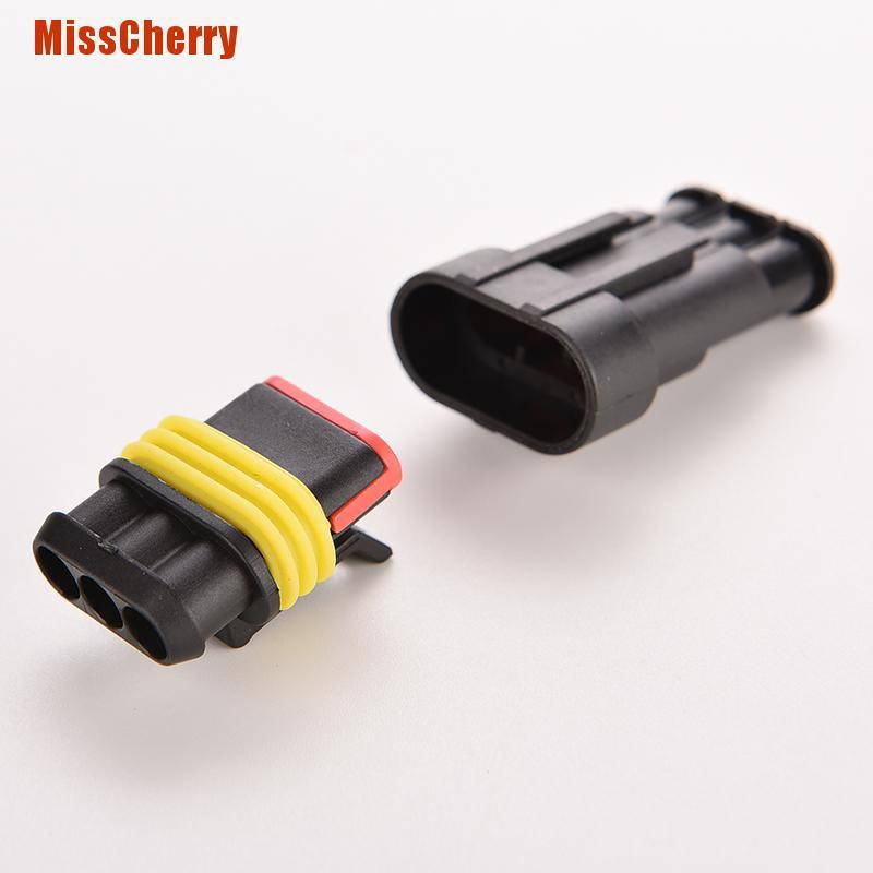 Set 5 đầu nối dây điện 3 pin chống nước dành cho xe hơi