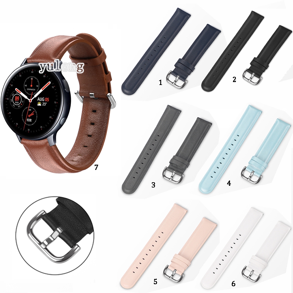 Dây Đeo Bằng Da Cho Đồng Hồ Thông Minh Samsung Galaxy watch Active 2 40mm 44mm watch 5 watch5 pro watch4 watch 4 classic 42mm 46mm