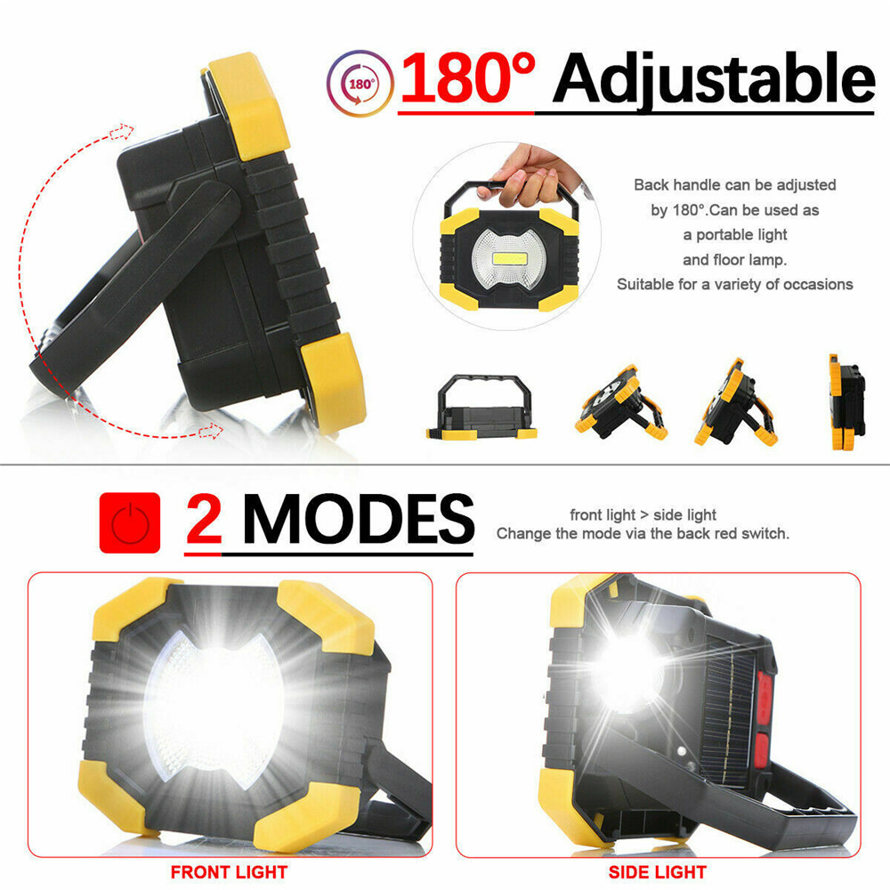 ME Portable High Bright LED COB 20W Torch Flood Solar Camping Light