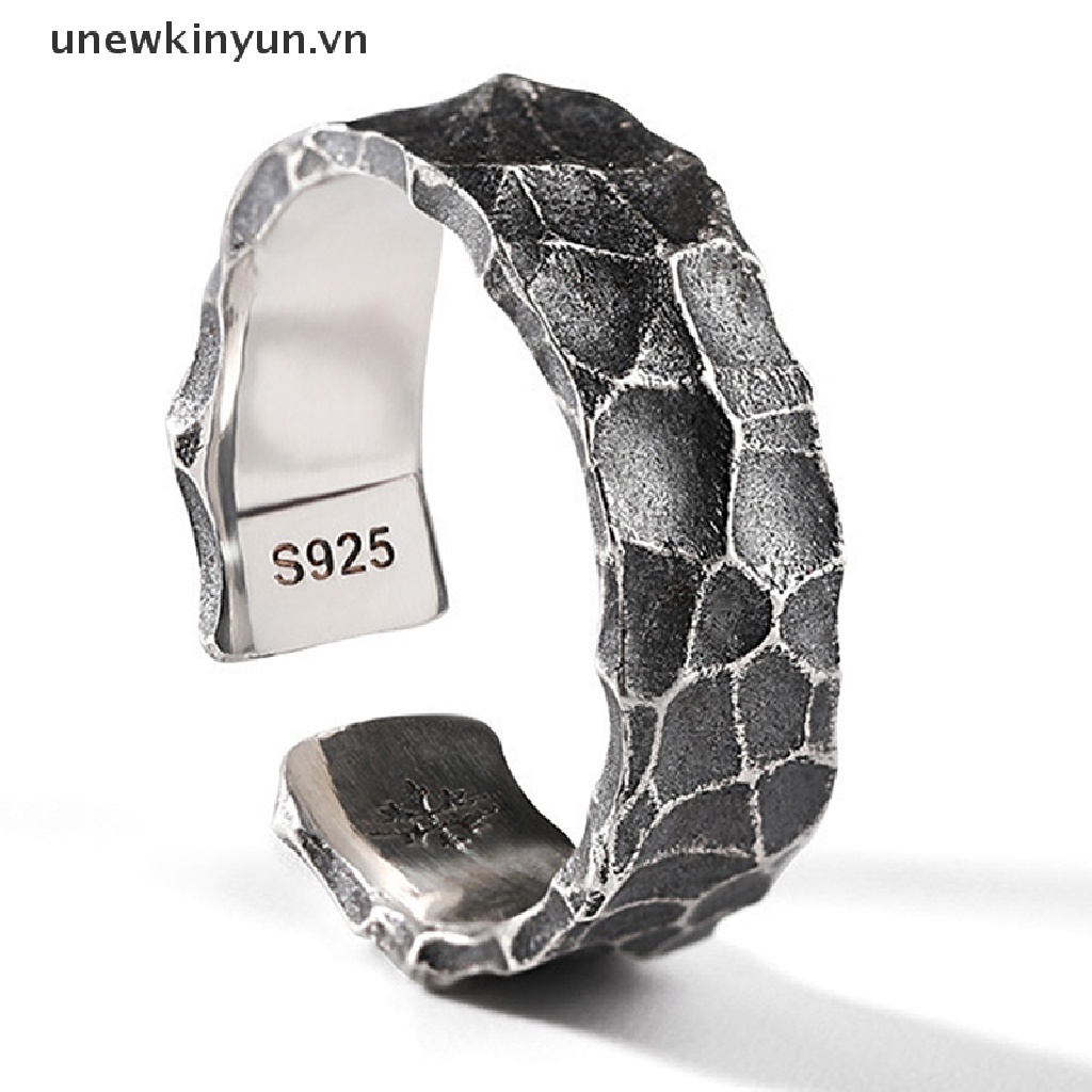 Nhẫn Bạc Thái Không Gây Dị Ứng Có Thể Điều Chỉnh Phong Cách Retro Cho Nam