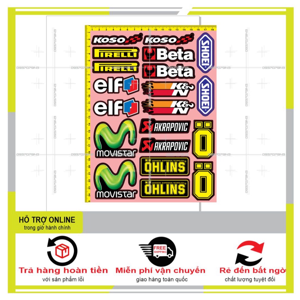 LOGO STICKER DÁN XE MÁY L 23 - SHINDECAL2