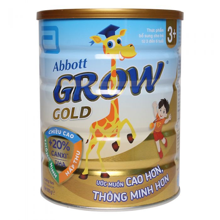 Sữa bột Abbott Grow Gold 3+ Hương Vani, 900g (3 - 6 tuổi) - TẶNG BỘ BÓNG RỔ CHO BÉ