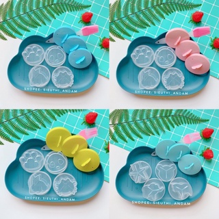 Khuôn hấp bánh hấp trứng cho bé ăn dặm, Khuôn làm bánh flan pudding hình con vật có nắp cho bé