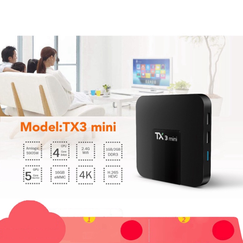 SỐC GIÁ Android Tivi Box TX3 mini - 2G Ram và 16G bộ nhớ, Bluetooth, AndroidTV 9 - Phiên bản 2021 SỐC GIÁ