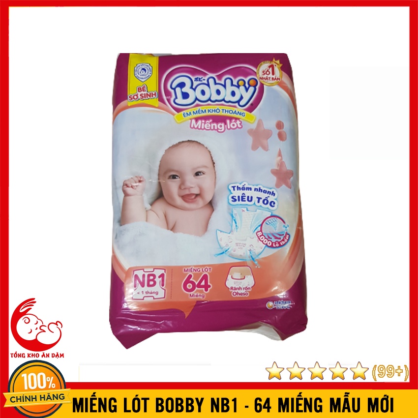 Miếng Lót Sơ Sinh Bobby Newborn 1 -Gói 64 Miếng