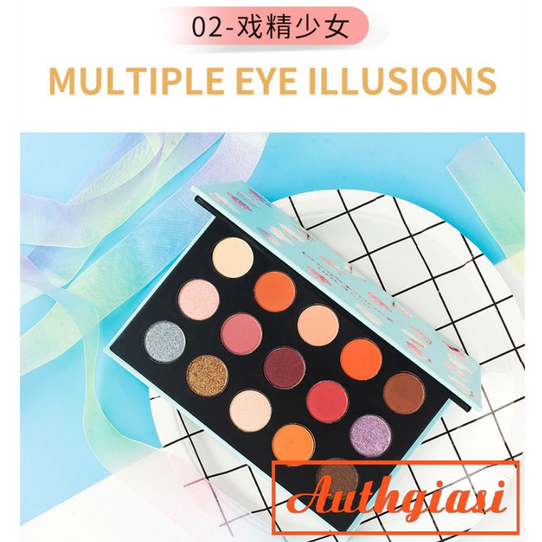 Bảng phấn mắt HOLD LIVE Color School Chocochoke 15 màu lì nhũ cực xinh | BigBuy360 - bigbuy360.vn