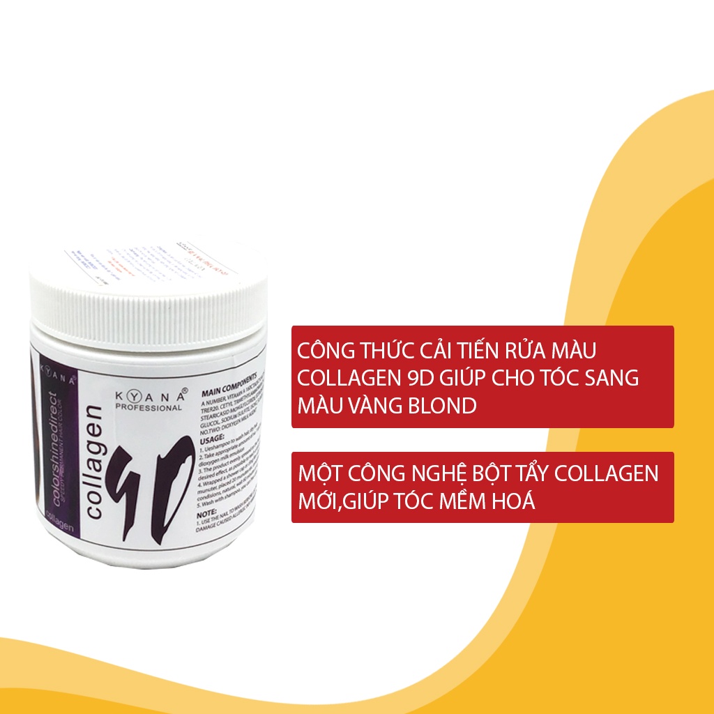 Bột tẩy tóc [Thuốc tẩy tóc] nâng tone Kyana 9D, 10D collagen giúp tẩy hoặc nâng tông - kanaval Official Store