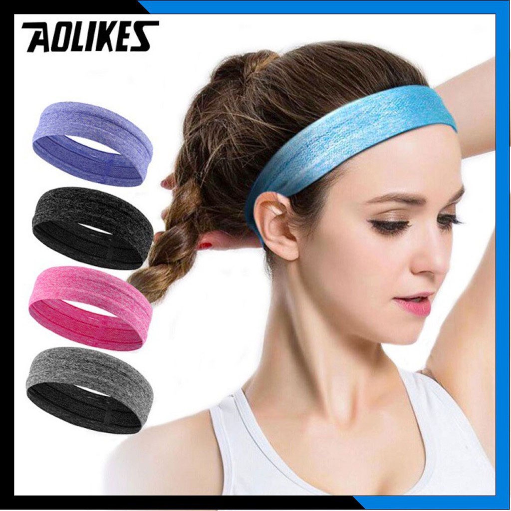 Băng đô thể thao nữ tập Gym, Yoga,  Aerobic, vải co giãn thoải mái, thấm chặn mồ hôi Chính Hãng Aolikes Y01