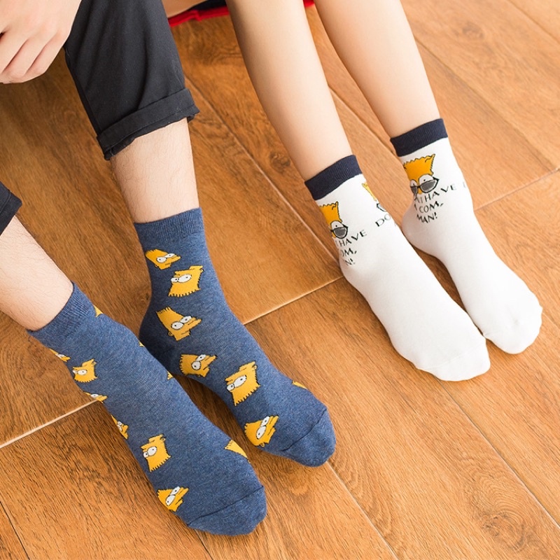 Tất cổ cao nam nữ vớ simpson cao cotton kháng khuẩn thời trang hàn quốc giá rẻ MRSOCKS VC036