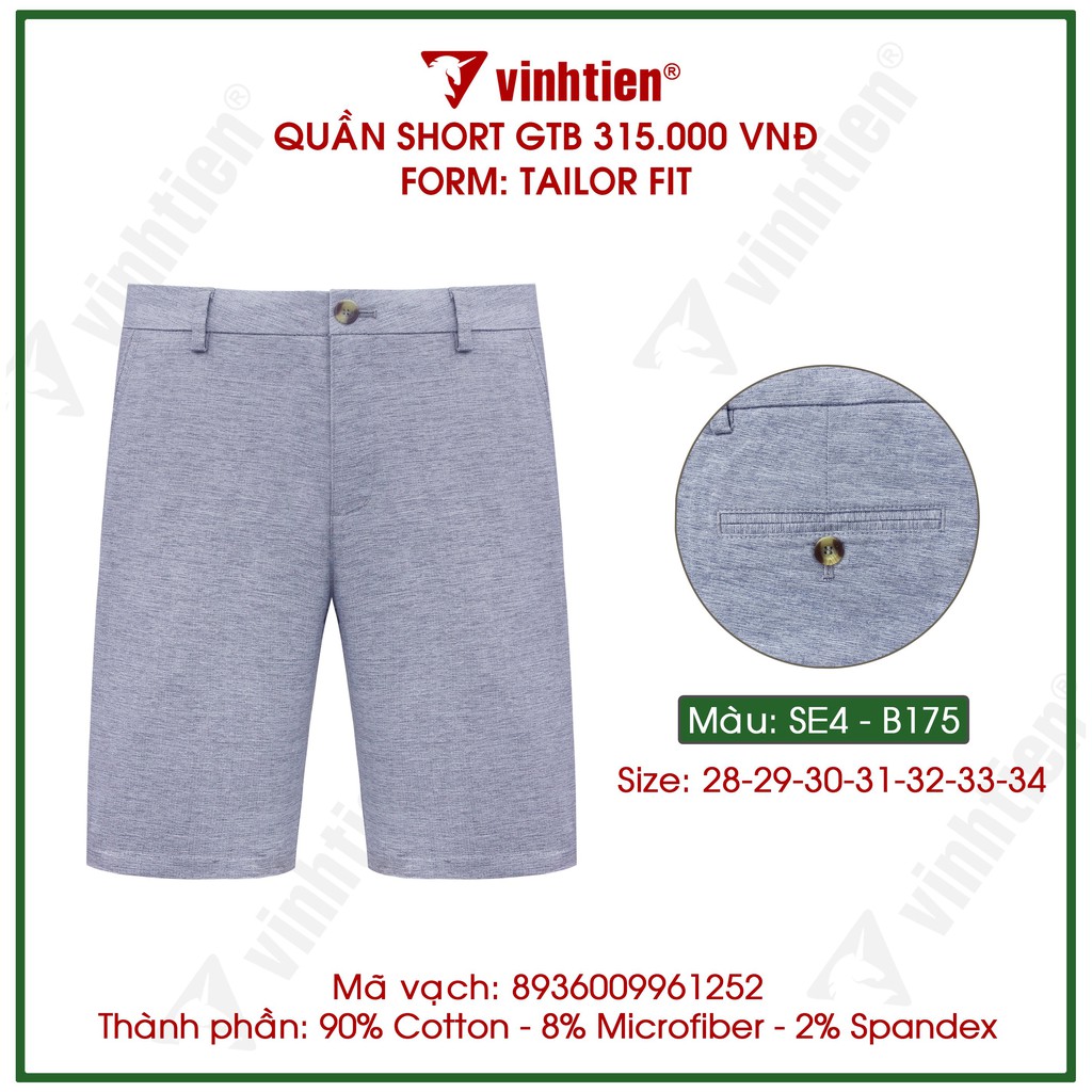 Quần Short Tailor Fit Vĩnh Tiến GTB 315