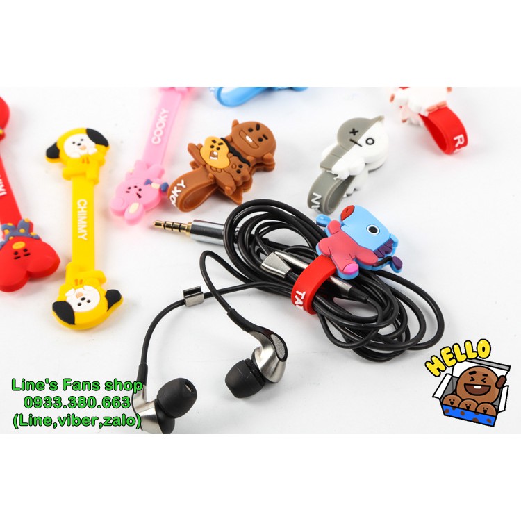 (MUA 2 TẶNG 1) Kẹp dây cáp ĐT hình BT21 BTS | BigBuy360 - bigbuy360.vn