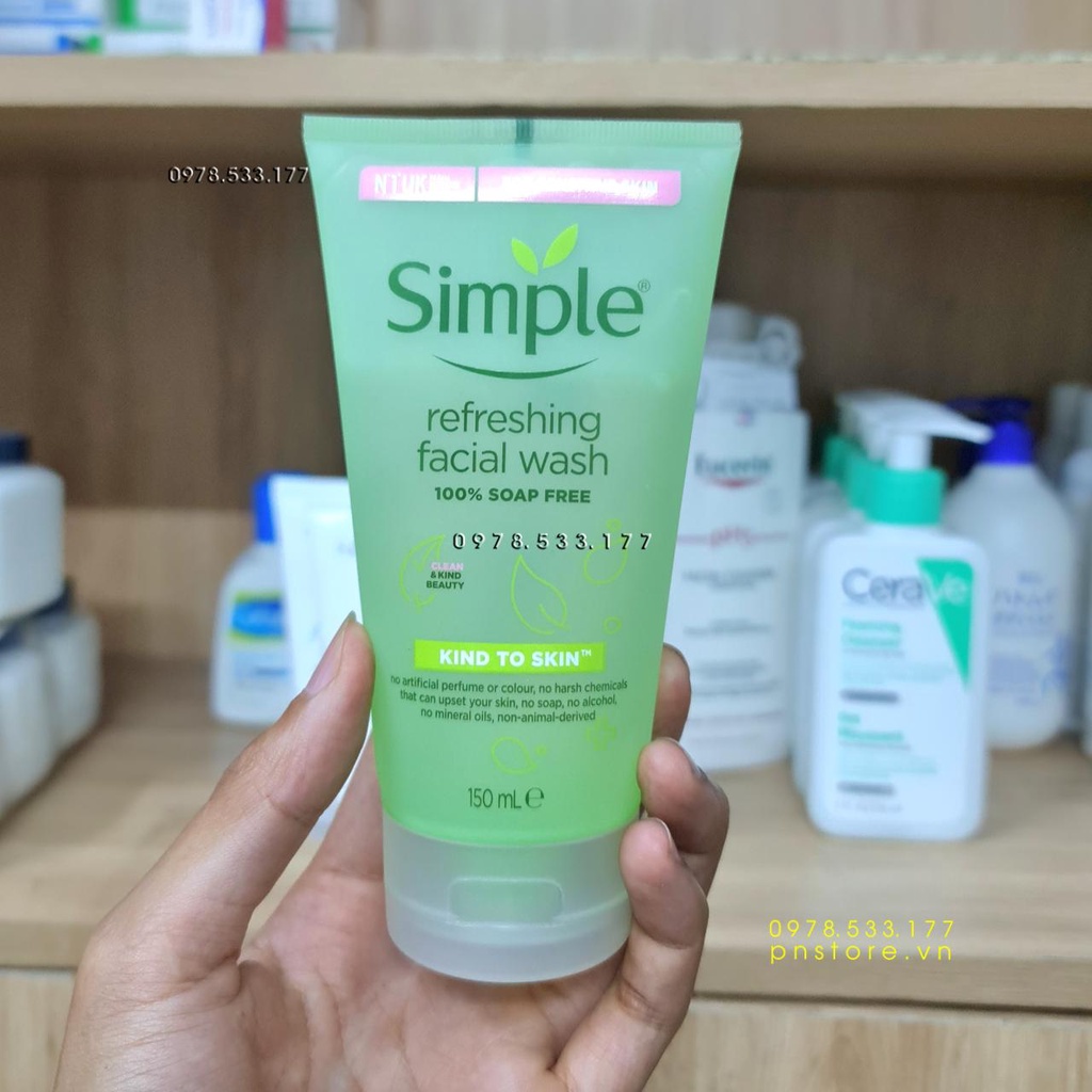 Sữa rửa mặt Simple Refreshing Facial Wash 150ml chính hãng - PN59394