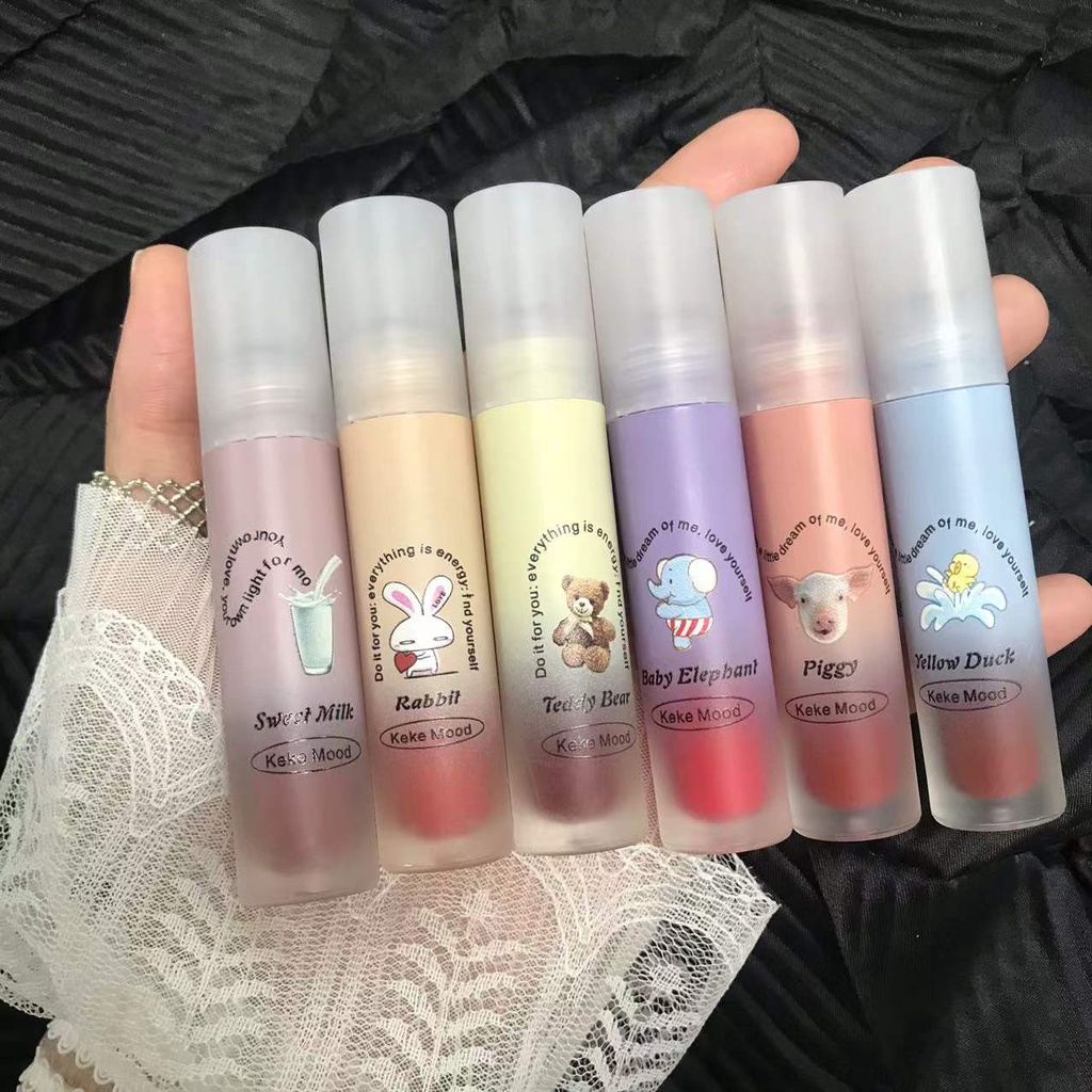 Son Môi Abpopa KEKE MOOD/Papuvini Kiss Chất Nhung Lì Mềm Chống Thấm Nước Lâu Trôi