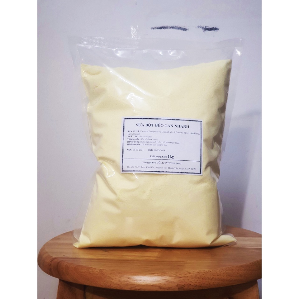 [TRÀ SỮA - WHOLEMILK POWDER] Bột sữa béo nguyên kem New Zealand - 1KG, 500GR, 300GR