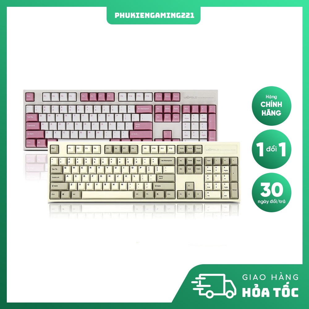 Bàn Phím Cơ Máy Tính Không Dây - Leopold FC900RBT PD Sky Blue Font | Light Pink | Black | Blue Star | Ash Yellow