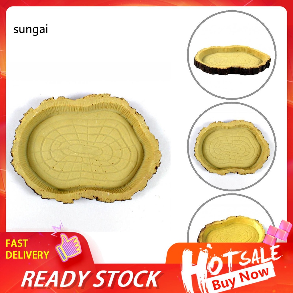 Khay đựng thức ăn/ nước uống bằng nhựa độc đáo tiện dụng cho rùa/ rắn/ rùa