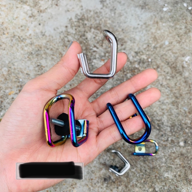 Móc chữ u  7màu/ titan gắn xe máy - đồ chơi xe máy