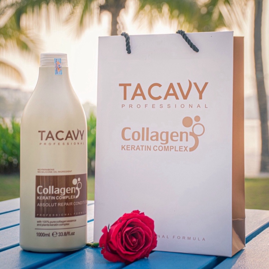 Cặp dầu gội xả TACAVY Collagen 1000ML PHỤC HỒI TÓC HƯ TỔN, KHÔ XƠ GÃY RỤNG HÀNG CHÍNH HÃNG