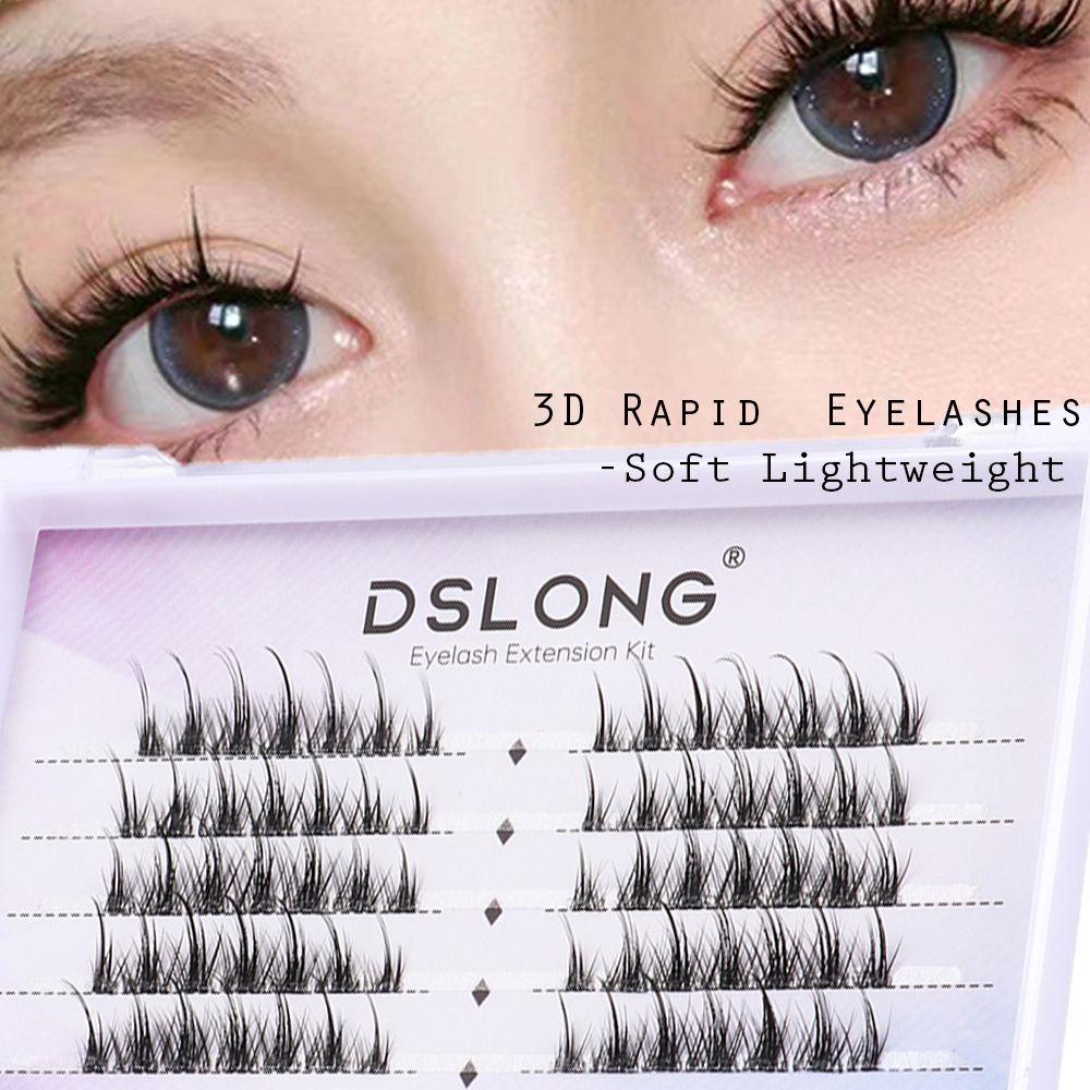 Set 1 50 / 70 / 90 Cụm Lông Mi Giả Mềm Mại Tự Dính Dùng Tại Nhà