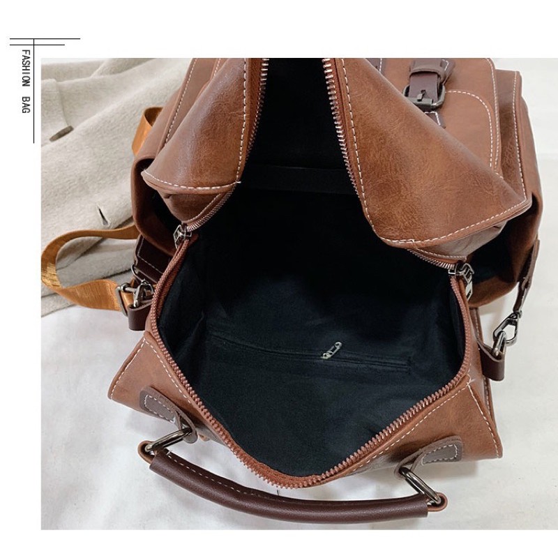 BALO DA❤️FREESHIP❤️BALO VINTAGE BALO ĐI HỌC THỜI TRANG CÁ TÍNH BALO VUÔNG ĐEO CHÉO