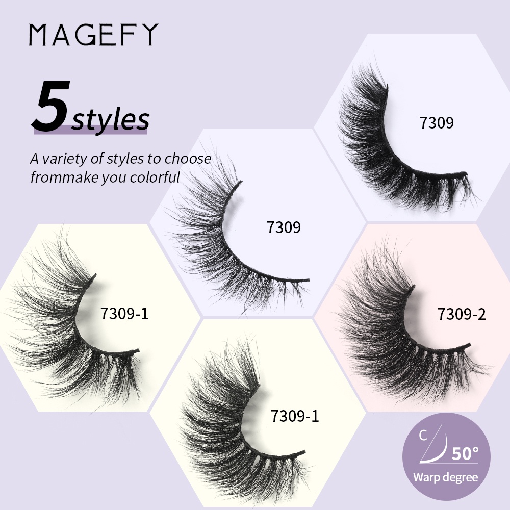 Set 4 cặp lông mi giả MAGEFY dày và cong tự nhiên tái sử dụng được