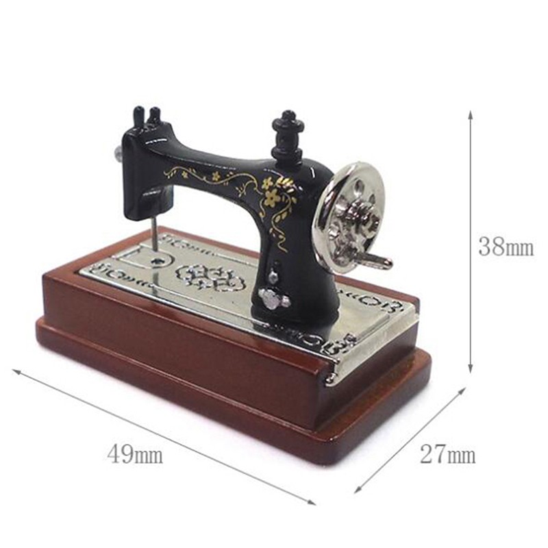 [superhomestore]1:12 Dollhouse Miniature Vintage Sewing Machine Model Furniture Accessories