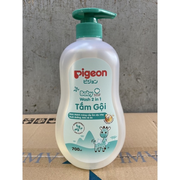 Tắm Gội Pigeon 2 In 1 Baby 700ml(Mầu Xanh)