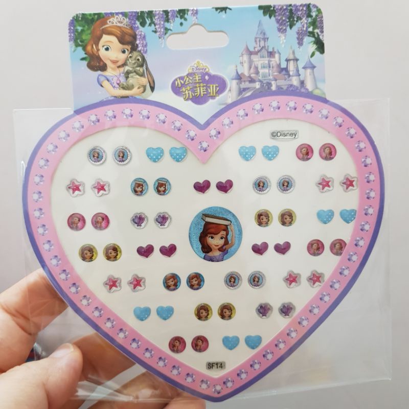 Sét sticker dán tai nhiều mẫu cho bé gái