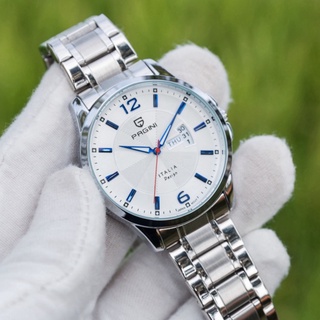 Đồng Hồ Nam Pagini PA03 Kim Trôi Chống Nước Chống Xước, Kim Dạ Quang Có Lịch Thứ Và Ngày, Kiểu Dáng Sang Trọng Đẳng Cấp