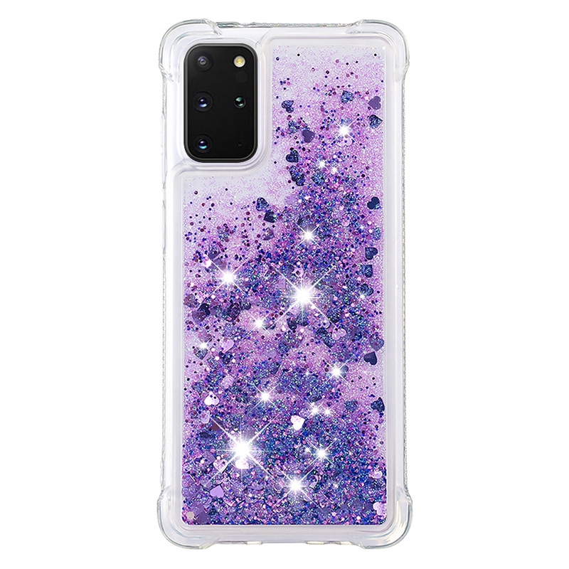 Ốp điện thoại TPU dẻo có nước kim tuyến hình trái tim lấp lánh cho SAMSUNG S20 PLUS ULTRA A51 A71