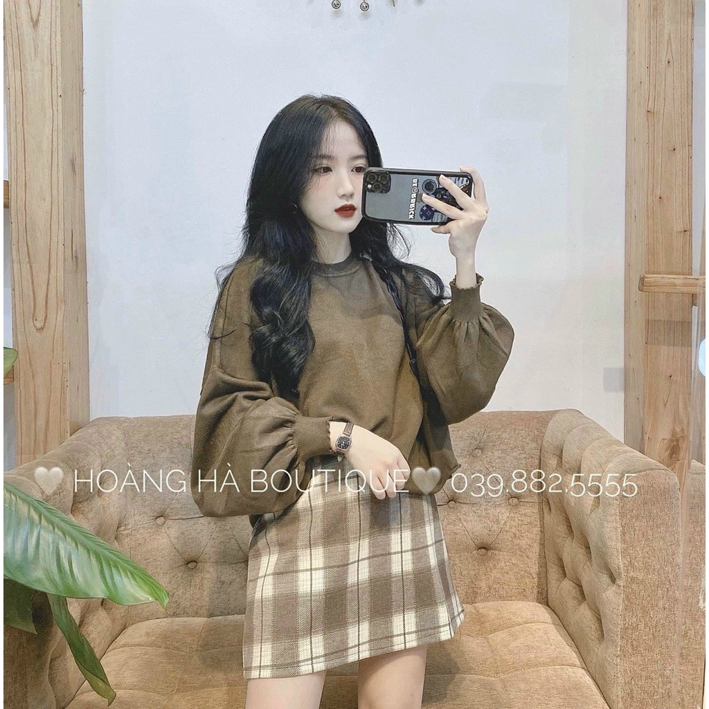 Áo len nữ from rộng, áo len tay bồng chất len dày dặn phom dễ mặc dễ mix đồ diện đi chơi đi du lịch đều xinh hàng loại 1 | BigBuy360 - bigbuy360.vn