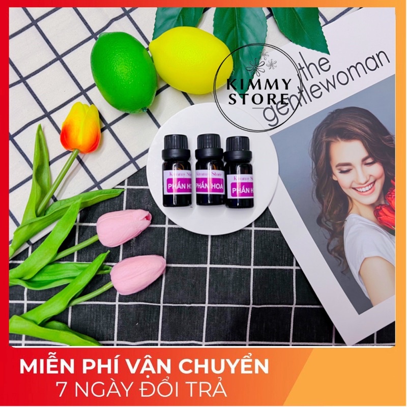 lẻ 1 chai 10ml tinh dầu hương phấn hoa làm thơm kem