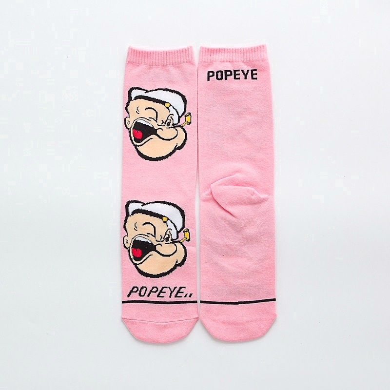 Vớ cotton họa tiết hoạt hình popeye cho nam và nữ
