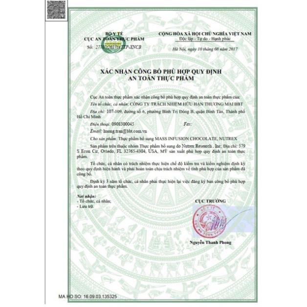 Sữa Dinh Dưỡng tăng cân nhanh Nutrex Mass Infusion 12 lbs (5.6kg)