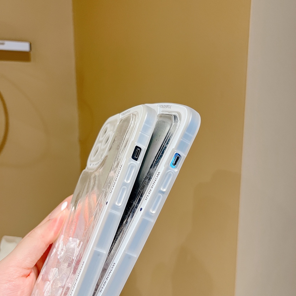 Ốp Điện Thoại Dẻo Họa Tiết Hoạt Hình Có Nước Kim Tuyến Lấp Lánh Chống Rơi Cho iPhone 14 / 13 / 12PRO MAX / 11 / 13PRO MAX